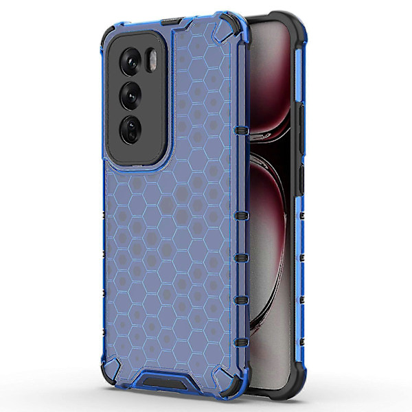 Mobilfodral för Oppo Reno12 5G - PC+TPU, Honungskaka-design, Stötdämpande Blue