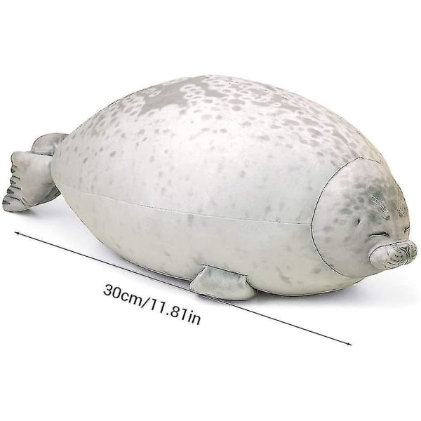 Sel Putesekk, Plump Sel Putesekk, Søt Sel Stoffdyr Bomulls Plysj Leke Pute White 30cm