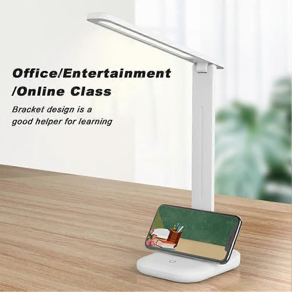 Berørings-LED-bordlampe Nattbord Studie Leselampe USB-porter Dimbar Plug In Model