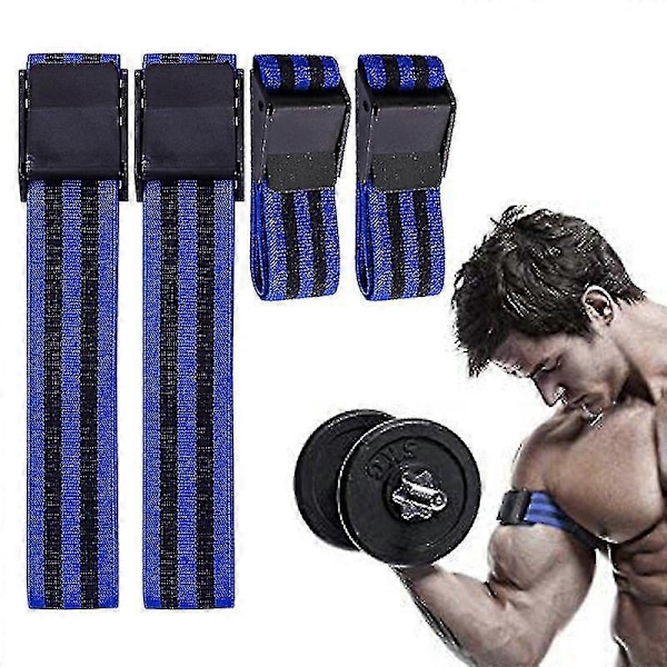 Okklusionstræningsbånd Blodgennemstrømningsbegrænsningsbånd Bicep Muskeltræningsstropperf-s_L03 Blue
