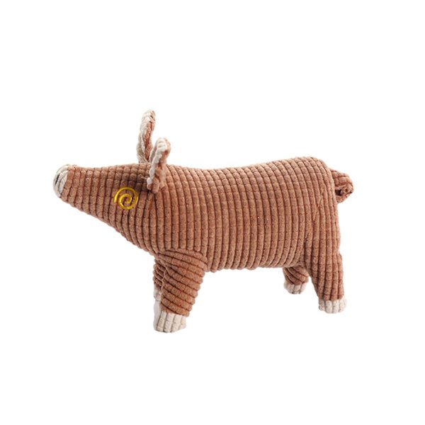 Plushdjur för hundar med pipljud, tugg- och leksak, interaktiv träning, bettbeständig gris, söt baby coffee