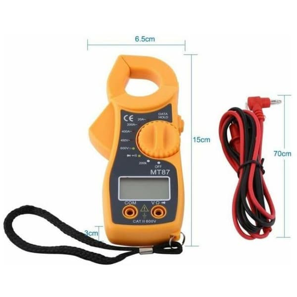 MT-87 Multimeter Strøm- og Spændingstangmeter Modstands- og Spændingsmåling MT87 Strømtang Digitalt Meter Strømtang Rød
