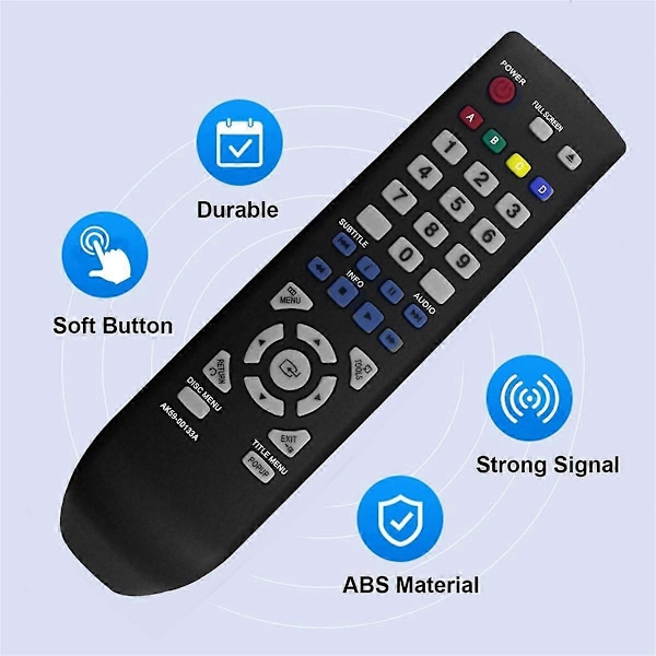 AK59-00133A Fjärrkontroll för Blu-Ray-spelare BD-D5100 BD-D5100/XU BDD5100 BDD5100XU Ersättnings Co
