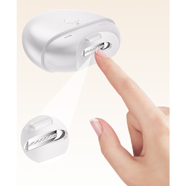 Elektrisk Nagelklippare, Automatisk Elektrisk Nagelklippare, Säker Bärbar Nagelklippare Nagelfil Nagelklippare För Vuxna Äldre (di Man) white