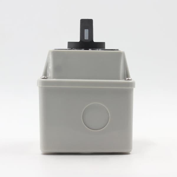 LW26 20/2 Universal kildeomkobler med monteringsboks 20 A Universal roterende kamvelger (6,8 x 6,8 x 7,2 cm)