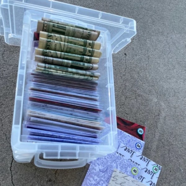 100 kuvert Utmaningsbox Set Sparutmaningar Budgetbox