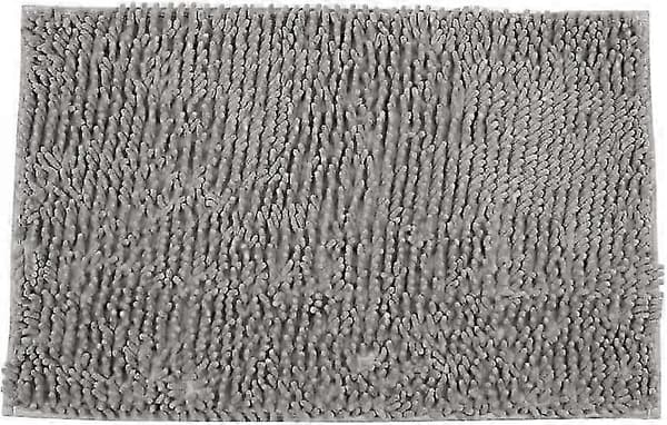 Baderomsmatte - Sklisikker matte - Striper - Absorberende - Grå - 50 x 80 cm