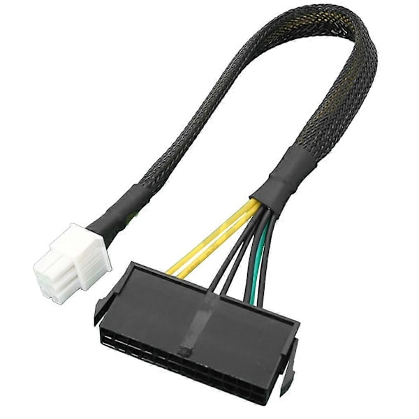 Standard 24-polet Hun til 6-polet Han Computer Strømledning ATX Bundkort Kabel A with Housing Sleeve