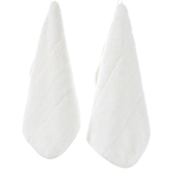 (25 x 30 cm) Ripustuspyyhe Koralli Mikrokuitufleece White