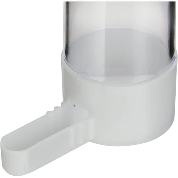 Fuglevander - 1 enhed - Gennemsigtig plastik - Vanddispenser - Volierebur - 15 cm Hvid