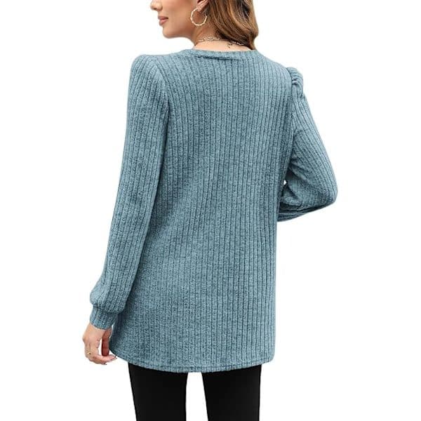 Langærmede toppe til kvinder, lette sweatre til kvinder, sweatshirts med lommer