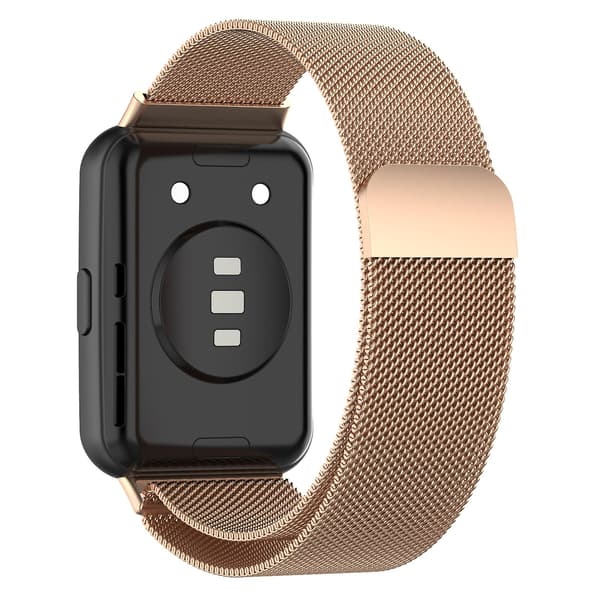 Til Huawei Watch Fit 2 rustfrit stål urrem Rose Gold