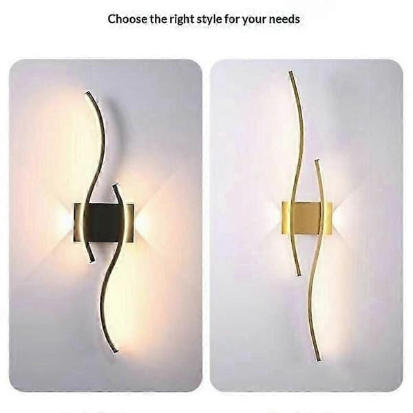 60cm Vägglampa i Järn med Dubbelriktad LED Varmt Sken för Sovrum Vardagsrum White
