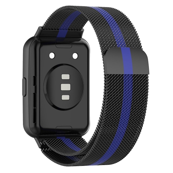 Til Huawei Watch Fit 2 rustfrit stål urrem Black Blue