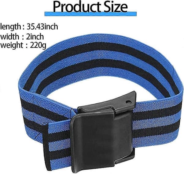 Blodflödesbegränsningsband, Armar - Ben - Booty Workout, Ocklusionsträningsband (2-pack blå) -Yx blue
