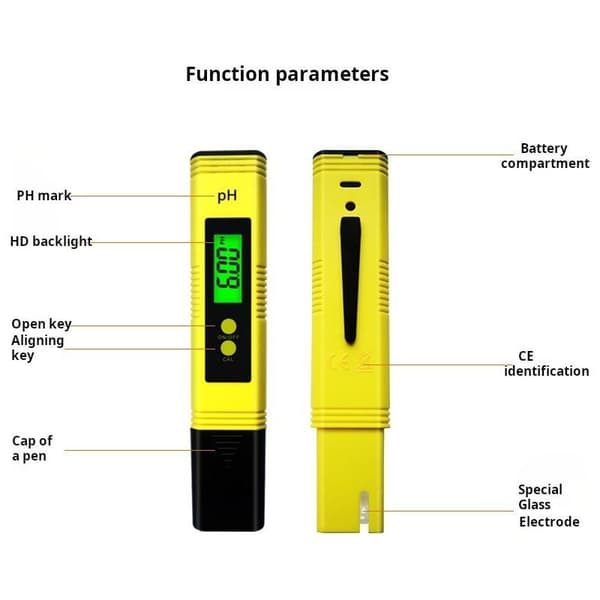 Digital pH-meter, højpræcisions pen-type pH-tester (0,01 pH) til hydroponics, hjemmebrygning og swimmingpools.