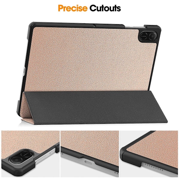 For Honor Pad X8a Etui Anti-Drop Læder Stativ Tablet Cover Rose Gold