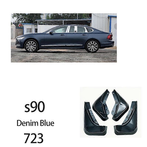 Främre Bakre Stänkskydd Blå För Volvo XC60 S90 18 2019 2020 2021 2022 Skärm Stänkskydd Lera Smutsskydd Tillbehör S903