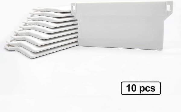10 st Vertikala Persienner Vikter 127mm Ersättningsdelar Bottenvikter Lameller - Vit