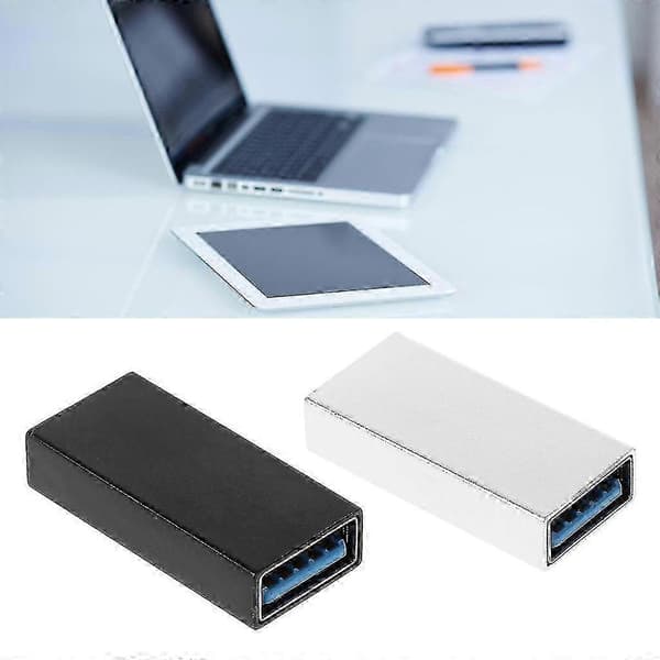 USB 3.0 Hona till Hona Koppling Typ A Förlängningsadapter Black