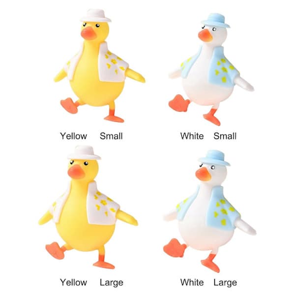 Stress Relief Legetøj Udklædningsand, Sjov Søde Elastiske Bløde Ande Squishy Legetøj, 100% Ny Gul