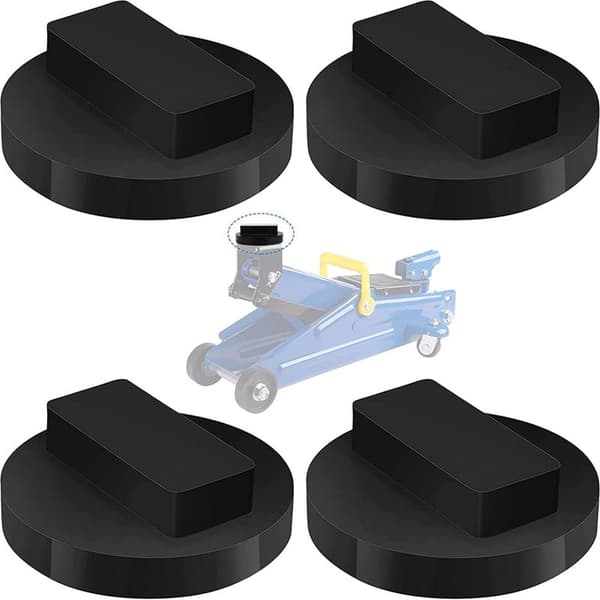 4 stk. skridsikre hydrauliske donkraftpuder, sort gummi til BMW og Mini (68 x 20 mm)