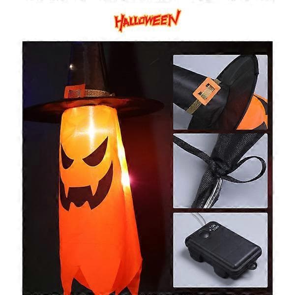 2 stk. Halloween græskarlygte i træ