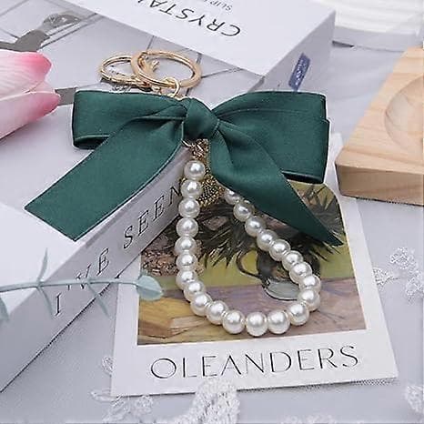 Perle Sløjfe Nøglering til Kvinder Piger Håndledsarmbånd Nøglering til Bilnøgler Taske Tilbehør Charms til Håndtasker Tasker Nøgle Charm