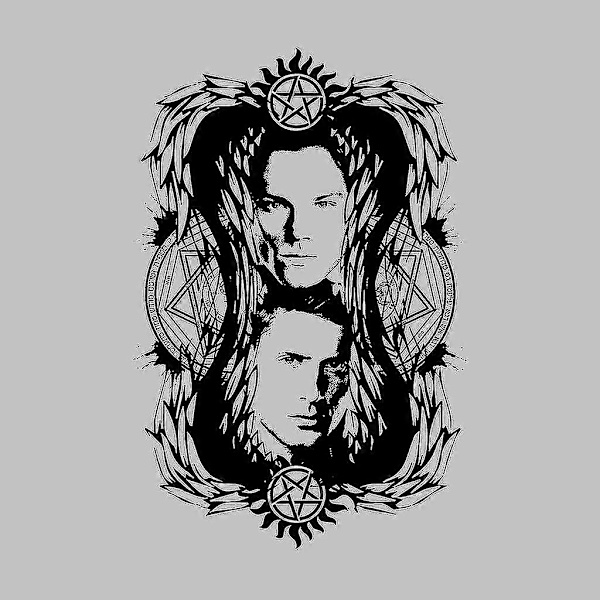 Supernatural Sam og Dean Winchester Devils Trap Montage Krus