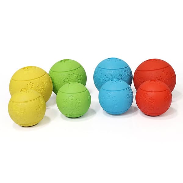 Leksak för husdjur, matdispenser, gummiboll, bitresistent, rengör tänder, grön Blue as described