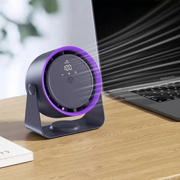 Libiyi Cooling Ace, Coldeez Cooling Ace, Skrivbords- och väggmonterad bladlös fläkt White Rechargeable