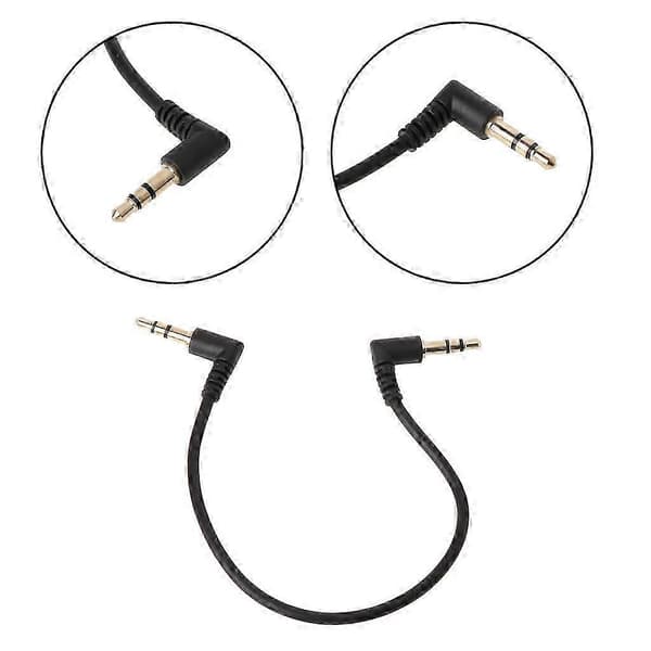 90 Graders Vinkelret 3,5 mm Jack Han til Han Stereo Lydkabel Til Bil AUX