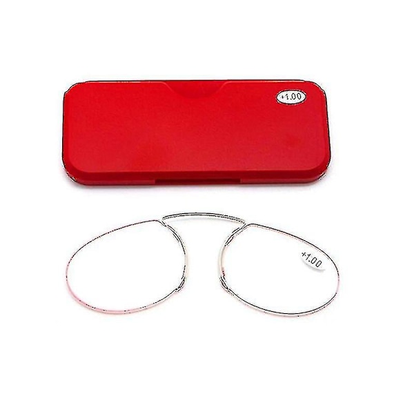 Nenälasit pince-nez -lukulasit klipsillä, vaahtomuovisuurennuslasi, miesten lasit, pyöreät Gray -2