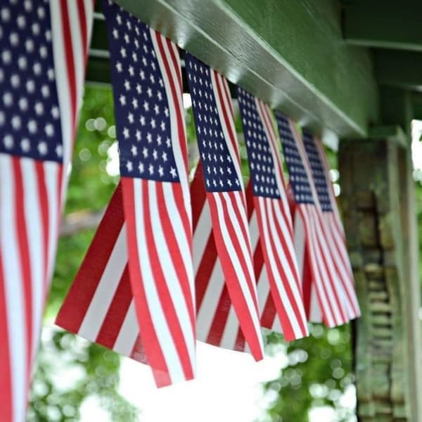 USA Amerikanske vimpelbannere, patriotiske begivenheder 4. juli