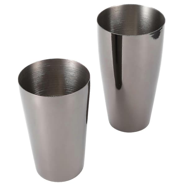 800/600ml Svart 304 Rustfritt Stål Cocktail Shaker Sett - Party Bar Bartender Tilbehør