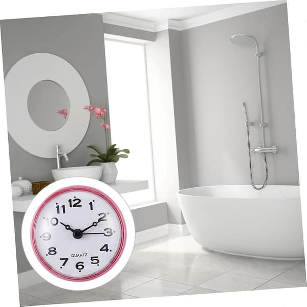 5 st Sugpropp Klocka Kontorsinredning Klockor Liten Digital Klocka Mini Duschklocka Väggklocka Dekor Alarm Pink