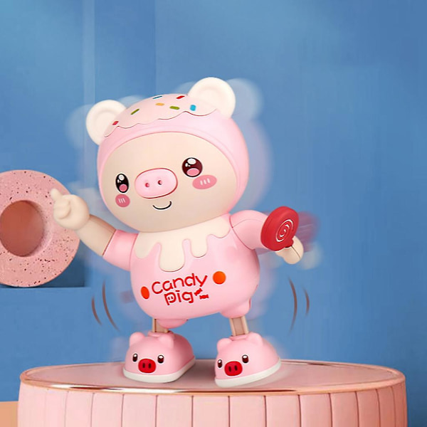 Sjungande Grisleksak Dansande Grisleksak Grisrobotleksak Ljus Ljudleksak Babygungleksak Pink