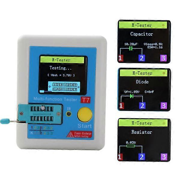 Transistor Tester med 128 TFT LCD-skærm Diode Triode Kapacitans til LCR ES -Sy