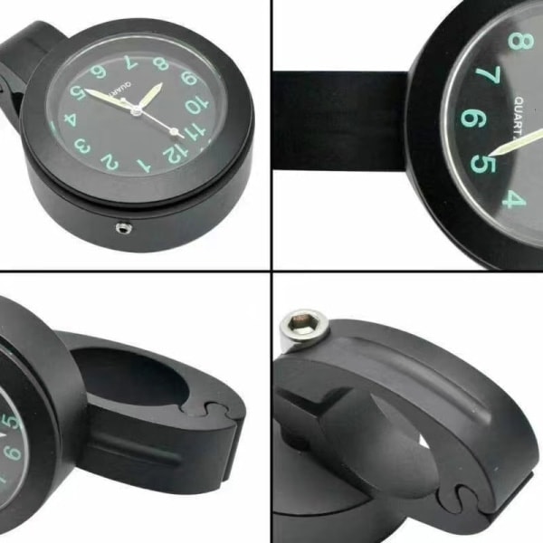 Vanntett styremontert klokke universal motorsykkel sykkelstyre