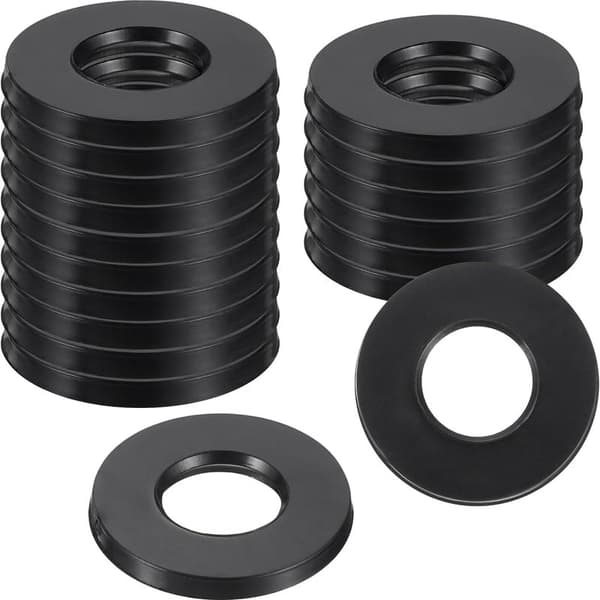 50 flade gummiskiver, velegnede til boltskiver, brusehoveder, rør- og slangefittings