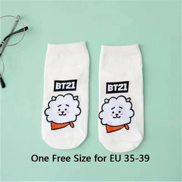KPOP BT21 BTS Söpöt lyhyet sukat - korkea laatu