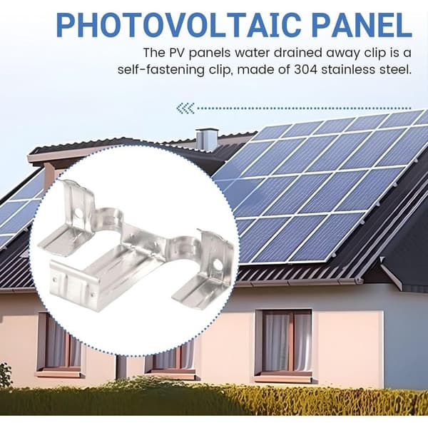 Förpackning med 20 fotovoltaiska dräneringsöglor för 30 mm solpaneler
