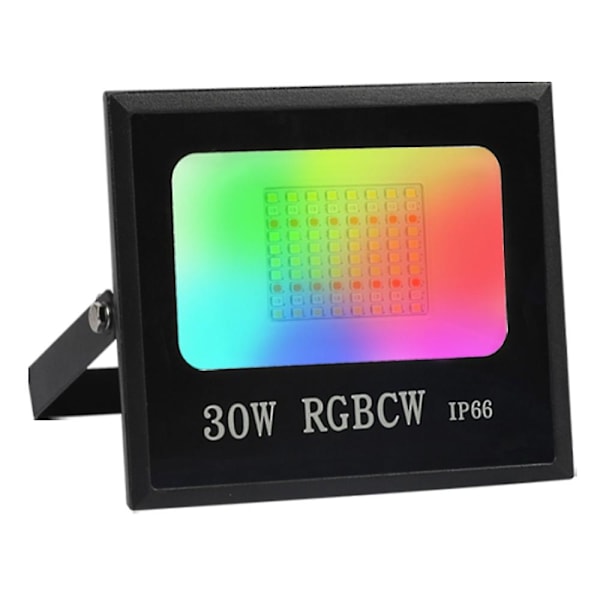30W Tuya APP Älykäs LED-valo Värikäs RGB-lamppu Vedenpitävä Ulkokäyttöön Tehdasvaraston Valonheitin