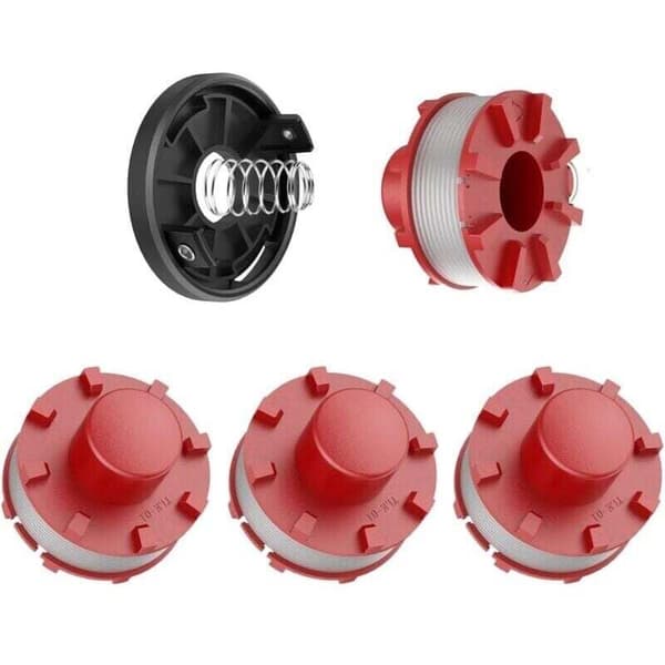 Erstatning 2,0 mm x 8 m Trimmerspole for Einhell CE-CT36/30 3405096, AGILLO 36/255 BL, AGILLO 18/200 (4 spoler + 1 deksel + 1 fjær)
