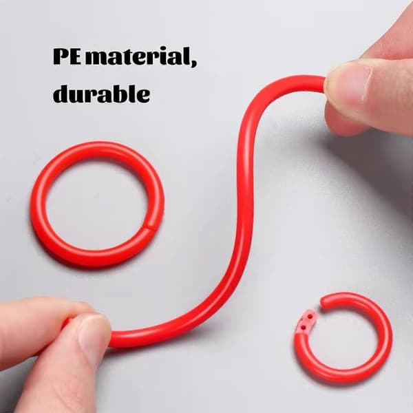 50 st Färgglada dubbelspänne bokringar för scrapbooking och lösbladslagring Pink 20mm