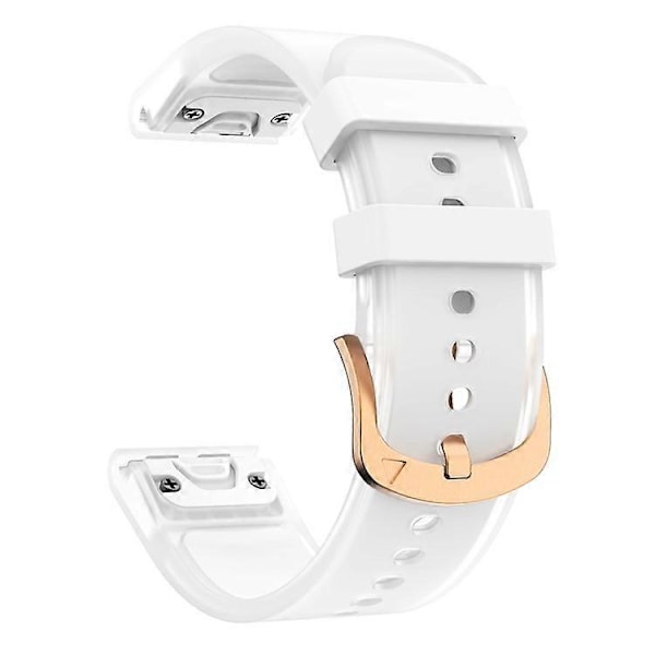 Yhteensopiva Garmin Fenix 7S QuickFit 20mm läpinäkyvän designin kellon ranneke säädettävä silikoninen White