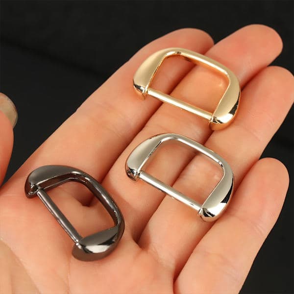 1/2/5 stk D-ring metalspænde SORT 5 STK - spotudsalg Sort 5 stk Black