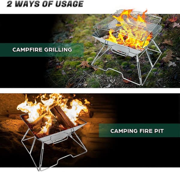BBQ Bålplads Bærbar Bålplads Foldbar Campinggrill til Camping Picnic Terrasse Have