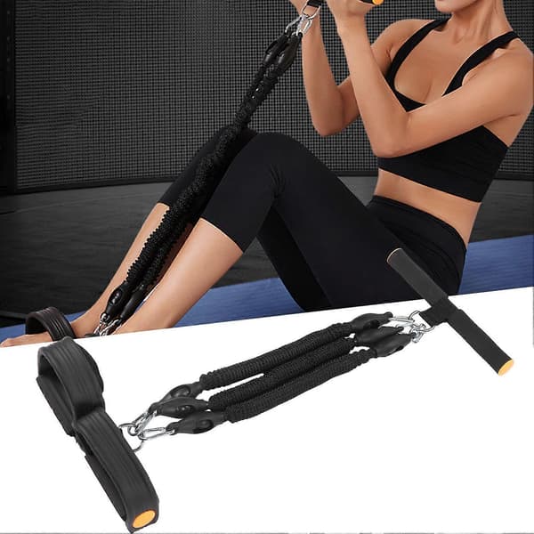Fotpedal Elastiskt dragrep Multifunktionell magtränare Fitness Sit Up Dragrep