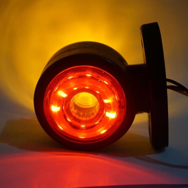 x 16 LED sidemarkeringslys 12/24V trailer sidelys dobbeltsidet advarselslys gul hvid til lastbil autocamper campingvogn